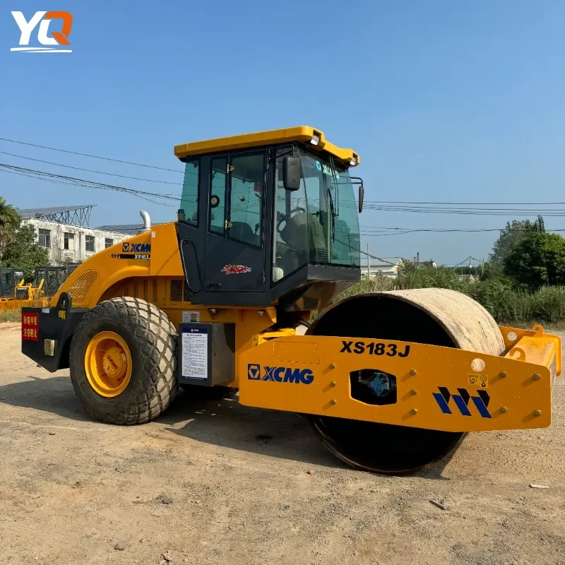 Used 183 Vibratory Road Roller Stable Performance Construction Equipment